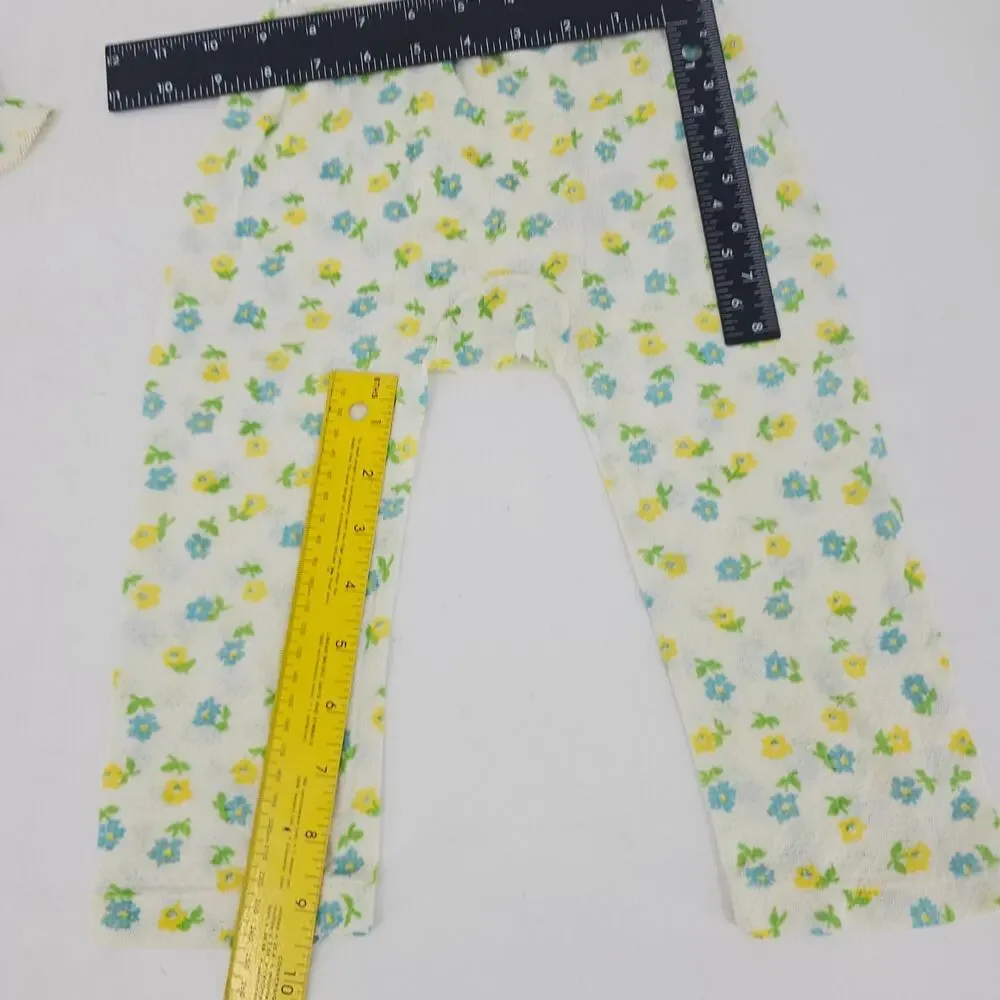Vintage 70s Carter's Floral Pajama 2 Piece Sleepwear Girl 3 Cottagecore 4038
